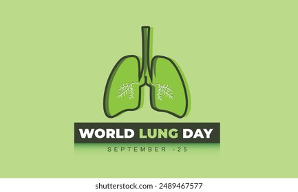 World Lung Day. background, banner, card, poster, template. Vector illustration.