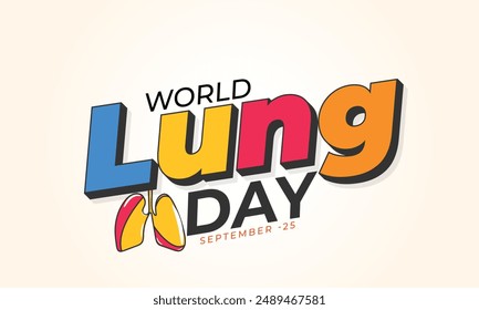 World Lung Day. background, banner, card, poster, template. Vector illustration.