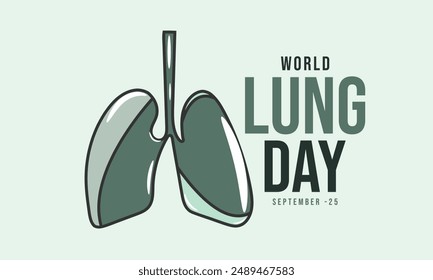World Lung Day. background, banner, card, poster, template. Vector illustration.