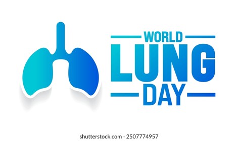 World Lung Day background or banner design template. Holiday concept. Template for background, banner, card, poster, placard, design template with unique shapes with standard color.