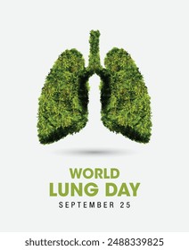 World Lung Day Green leaf vector design