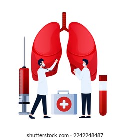 World lung day, medical vector illustration