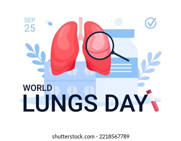 World lungs day, illustration lungs diseases anatomy for medical, Design can be used for websites, landing pages,mobile apps, ui ux, banners