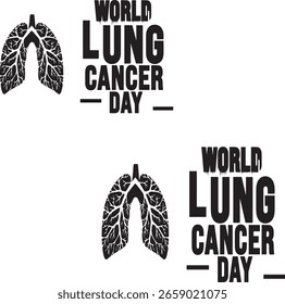 Póster de Anuncio del Día Mundial de los Pulmones Silhoutte Vector Assistance