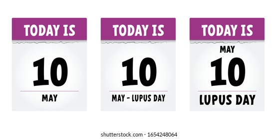 World lupus day, 10 may. Lupus is an autoimmune disease that causes inflammation in different parts of the body. Systemic lupus erythematosus, or SLE Purple ribbon awareness.