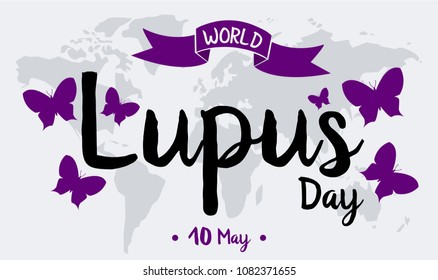 World Lupus Day card or background. vector illustration.