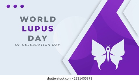 Ilustración de diseño vectorial del Día Mundial del Lupus para fondo, afiche, cartel, publicidad, tarjeta de saludo