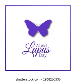 World Lupus Day design with butterfly, Vector Illustration.