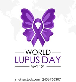 World Lupus Day health awareness vector illustration. Disease prevention vector template for banner, card, background.