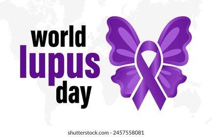 World Lupus Day health awareness vector illustration. Disease prevention vector template for banner, card, background.