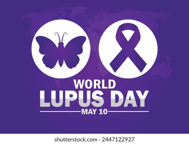 World Lupus Day. May 10. Holiday concept. Template for background, banner, card, poster with text inscription. Vector illustration