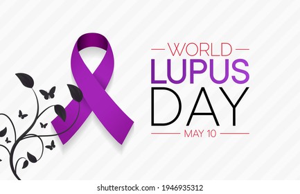 World Lupus day is observed each year on May 10 across the globe. it is a disease that occurs when your body's immune system attacks your own tissues and organs (autoimmune disease). Vector art.