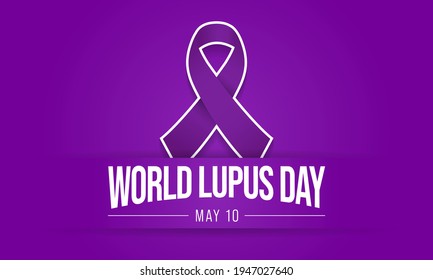 El Día Mundial del Lupus se celebra cada año el 10 de mayo en todo el mundo. es una enfermedad que ocurre cuando el sistema inmunitario de su cuerpo ataca sus propios tejidos y órganos (enfermedad autoinmune). Arte vectorial.