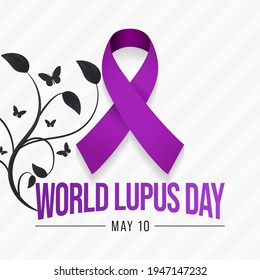 El Día Mundial del Lupus se celebra cada año el 10 de mayo en todo el mundo. es una enfermedad que ocurre cuando el sistema inmunitario de su cuerpo ataca sus propios tejidos y órganos (enfermedad autoinmune). Arte vectorial.