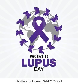 World Lupus Day Vector illustration. Holiday concept. Template for background, banner, card, poster with text inscription