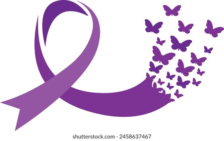 World Lupus Ribbon With Butterfly 