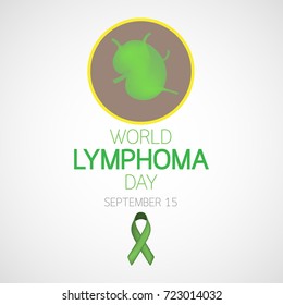 world lymphoma day vector icon illustration