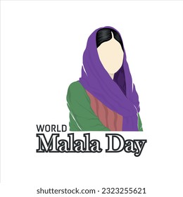 World malala day. Malala design illustration