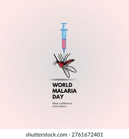 world malaria day 2026. world malaria day creative poster, banner, social media post, postcard, background, backdrop, greetings card, web banner, template, cover design etc.