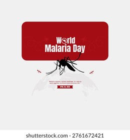 world malaria day 2026. world malaria day creative poster, banner, social media post, postcard, background, backdrop, greetings card, web banner, template, cover design etc.
