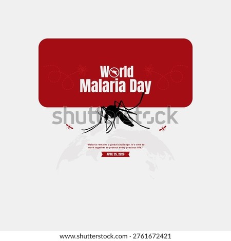world malaria day 2026. world malaria day creative poster, banner, social media post, postcard, background, backdrop, greetings card, web banner, template, cover design etc.