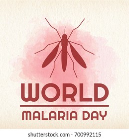 World Malaria Day, 25 April. Big mosquito conceptual illustration vector.
