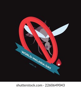 World Malaria Day 3d isometric vector illustration concept for banner, website, landing page, ads, flyer template