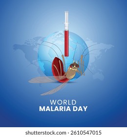 World Malaria day, abstract vector illustration design.
