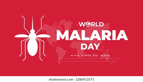 World Malaria Day background or banner design template celebrated in april 25