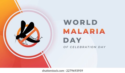 Ilustración de diseño vectorial del Día Mundial de la Malaria para fondo, afiche, cartel, publicidad, tarjeta de saludo