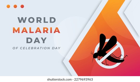 Ilustración de diseño vectorial del Día Mundial de la Malaria para fondo, afiche, cartel, publicidad, tarjeta de saludo