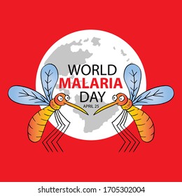  Día Mundial de la Malaria. Diseño conceptual para folletos, afiches y pancartas.