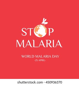 World Malaria day concept. Stop malaria campaign. vector Illustration