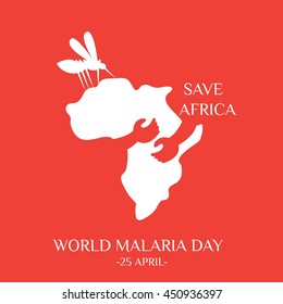 World Malaria day concept. Stop malaria campaign. vector Illustration