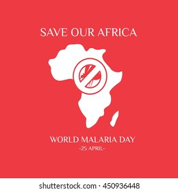 World Malaria day concept. Stop malaria campaign. vector Illustration