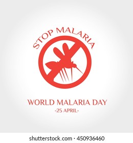 World Malaria day concept. Stop malaria campaign. vector Illustration