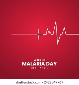 World Malaria Day Malaria day creative design for social media post 3D Illustration