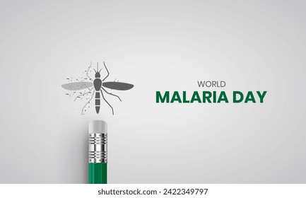 World Malaria Day Malaria day creative design for social media post 3D Illustration