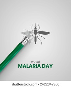 World Malaria Day Malaria day creative design for social media post 3D Illustration