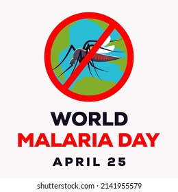 world malaria day design illustration
