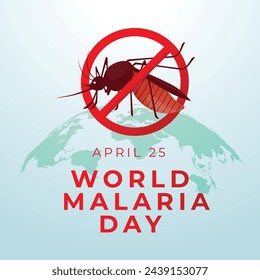 World Malaria Day design template good for celebration usage. mosquito vector template. vector eps 10. flat design.