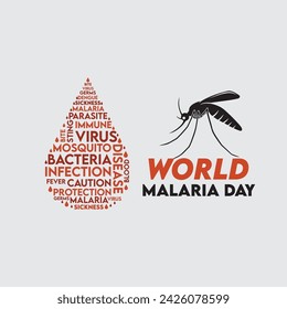 World Malaria Day Design, Typography World Malaria Day