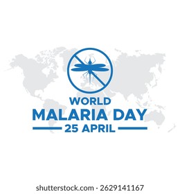 World Malaria Day design, vector illustration. Malaria Day vector banner and poster design. mosquito vector template. vector eps 10. flat design.