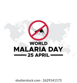 World Malaria Day design, vector illustration. Malaria Day vector banner and poster design. mosquito vector template. vector eps 10. flat design.