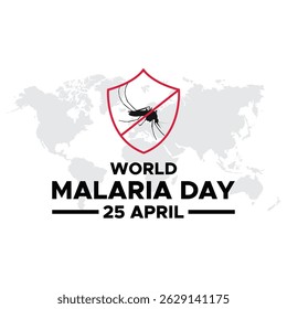 Projeto do Dia Mundial da Malária, ilustração vetorial. Dia da Malária vetor banner e design de cartaz. modelo de vetor de mosquito. vetores eps 10. design plano.