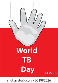 world malaria day. Forward palm on a red background. Forward palm on a red background