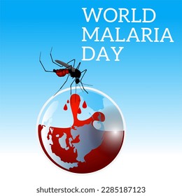 Vector de saludo del Día Mundial de la Malaria 