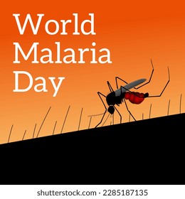 World Malaria day greeting vector 