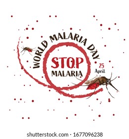 World Malaria Day logo design, vector illustration