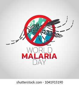 World Malaria Day Logo Icon Design, Vector Illustration